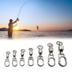 50pcs stainless steel ball bearing fishing swivels heavy duty corrosion resistant saltwater freshwater tackle